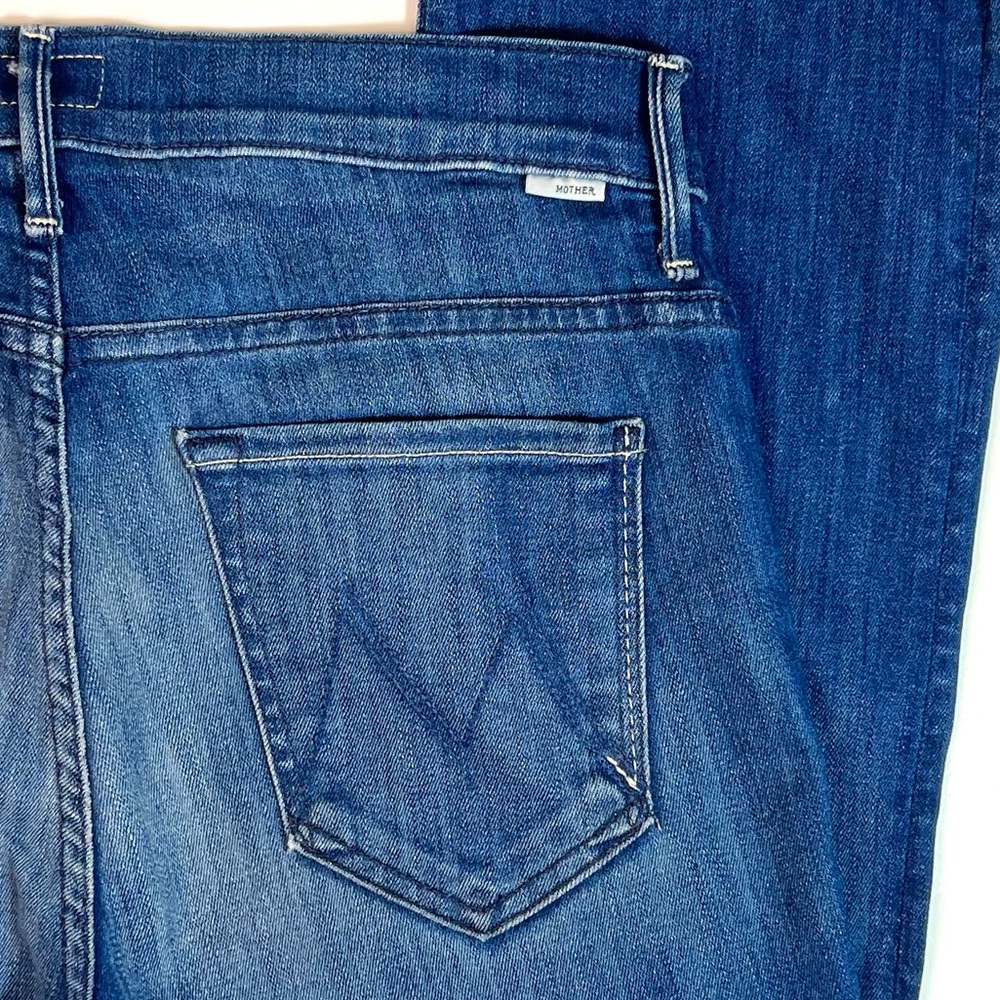 MOTHER Denim The Insider Crop Step Fray Jeans Second Thyme Around Size 27 - Picture 15 of 16